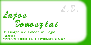 lajos domoszlai business card